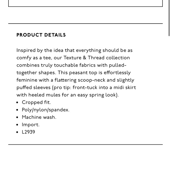 Madewell Peasant Top - Texture & Thread - Picture 2 of 7